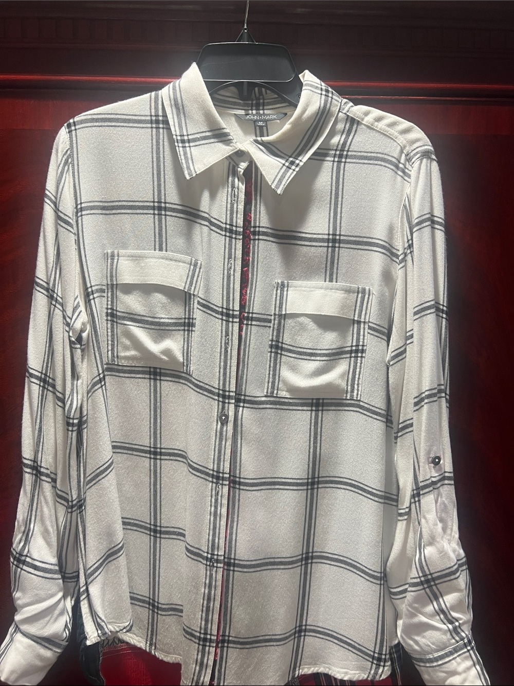 John Mark White Plaid Button-Down Shirt